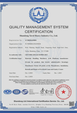 Certificado de calidad ISO9001